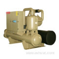 Screw brine chiller for HVAC system